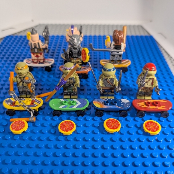 8 MINIFIGURES- Teenage Mutant Ninja Turtles Building Block Toy Lego Compatible - Picture 6 of 9
